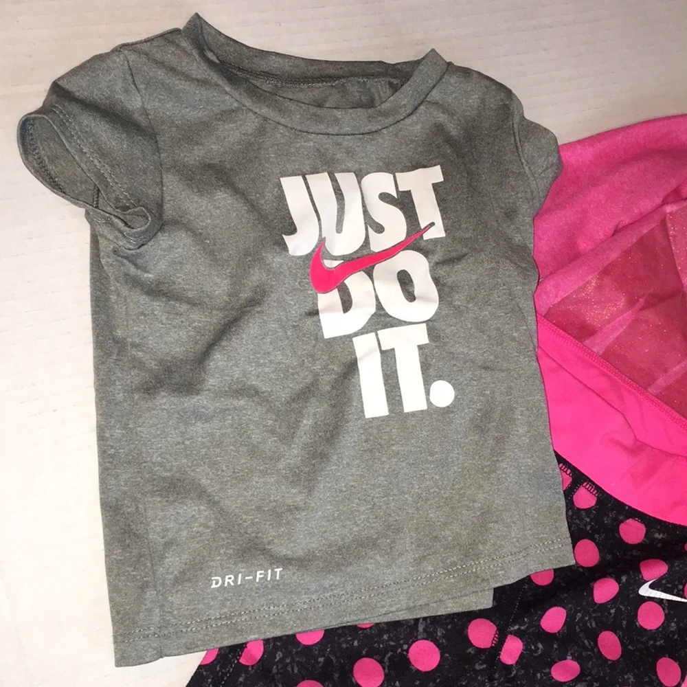 Nike Dri Fit Baby Girl Clothes Matching Set | Tee Shire, Long Sleeve Top Legging
